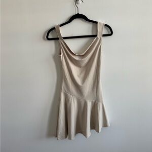 Peppermayo Cream Cowl Neck Mini Dress
